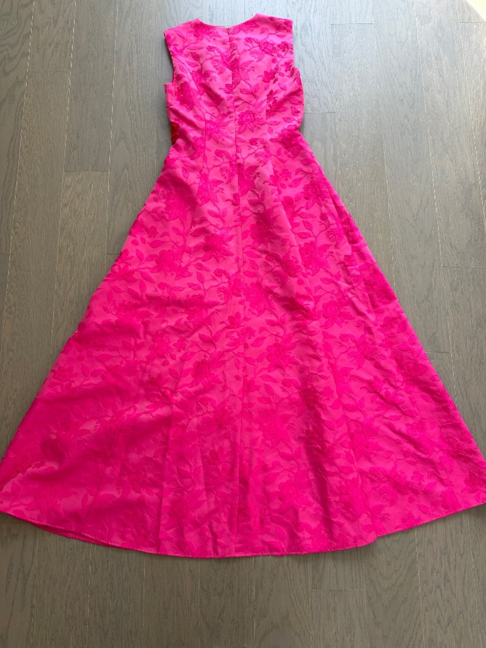 Elliatt Florentia Pink Red Jacquard Maxi Dress Floral - Size Small - Picture 7 of 10